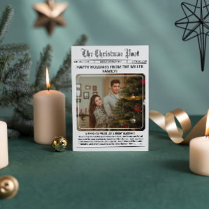 Tarjeta Festiva Elegante Boletín Informativo Moderno Collage de Fo