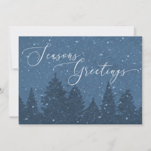 Tarjeta Festiva Elegante Business Holiday Light Blue