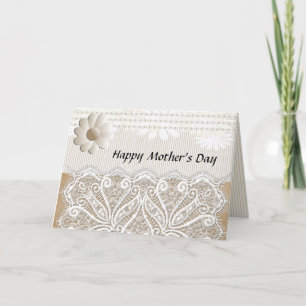Tarjeta Festiva Elegante carta de estilo campestre estilo de encaj