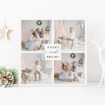 Tarjeta Festiva Elegante cereza verde y brillante 4 foto<br><div class="desc">Sencilla y elegante tarjeta de foto cuadrada de vacaciones con texto personalizado en la parte posterior. Para una personalización más avanzada de este diseño,  haga clic en el enlace personalizar adicional para cambiar el tipo de letra,  tamaño,  color,  etc.</div>
