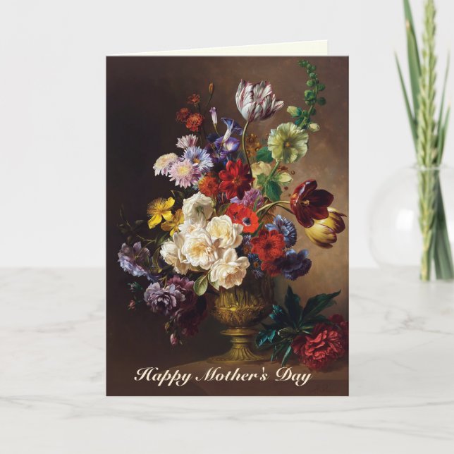 Tarjeta Festiva Elegante Clásico Maestro Holandés de Vida fija Art (Anverso)