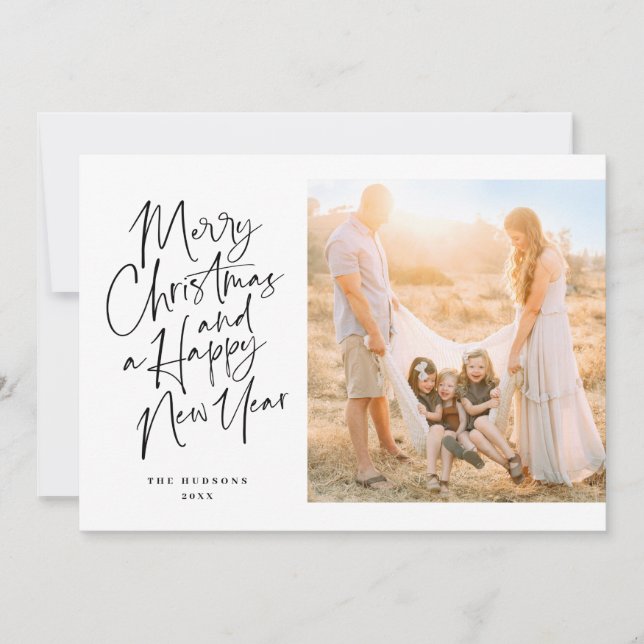 Tarjeta Festiva Elegante colección de guiones de caligrafía para N (Anverso)