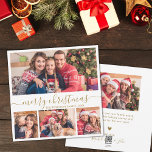 Tarjeta Festiva Elegante Collage de fotos Gold Script 4 Navidades<br><div class="desc">Moderno y Minimalista Elegante blanco y dorado "Feliz Navidad" Script 4 Collage de fotos tarjeta de vacaciones. Esta festividad, caprichosa, mimalista, cuatro (4) plantillas de tarjeta de festividad fotográfica presenta un collage de fotos de bonito y dice "Feliz Navidad"! El texto de bienvenida de "Feliz Navidad" está escrito en una...</div>