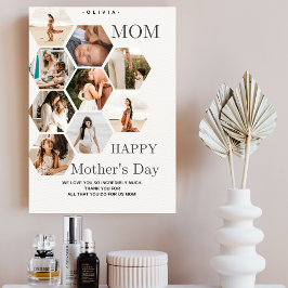 Tarjeta Festiva Elegante Collage de fotos materno
