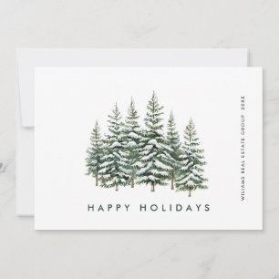 Tarjeta Festiva Elegante Compañía de Navidades de Pino