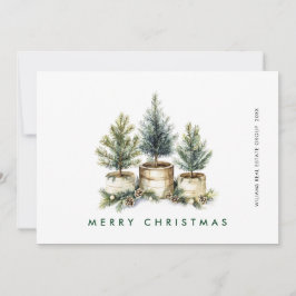 Tarjeta Festiva Elegante Compañía de Navidades de Pino