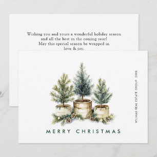 Tarjeta Festiva Elegante Compañía de Navidades de Pino