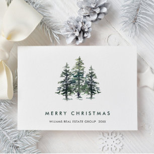 Tarjeta Festiva Elegante Compañía de Navidades de Pino