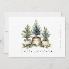 Tarjeta Festiva Elegante Compañía de Navidades de Pino