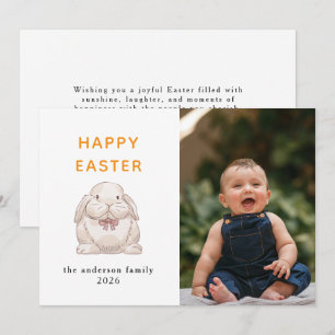 Tarjeta Festiva Elegante conejo moderno Feliz Pascua Foto