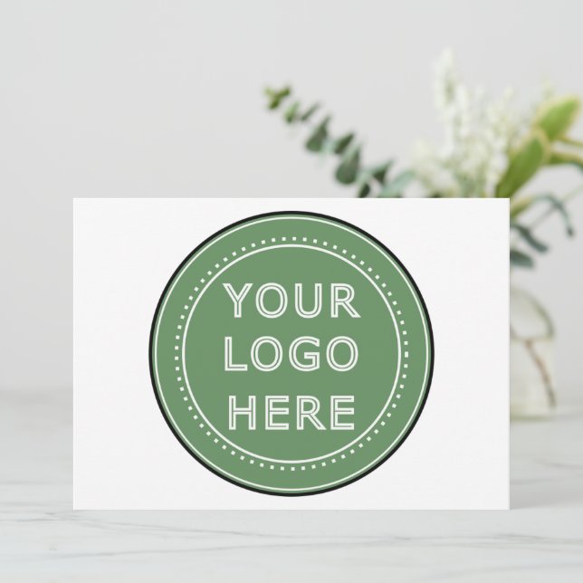 Tarjeta Festiva Elegante, contemporáneo, refinado y personalizable (Anverso de pie)