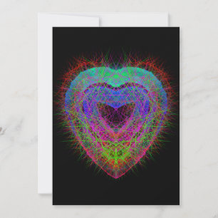 Tarjeta Festiva Elegante corazón purpurina de San Valentín