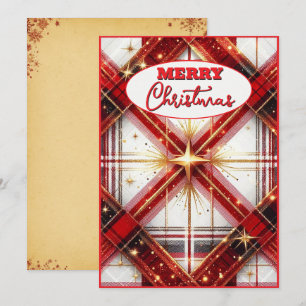 Tarjeta Festiva Elegante Cuadro Festivo Rojo y Dorado