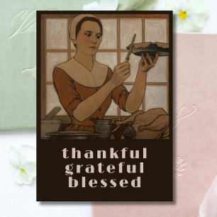Tarjeta Festiva Elegante Día de Acción de Gracias Agradecido