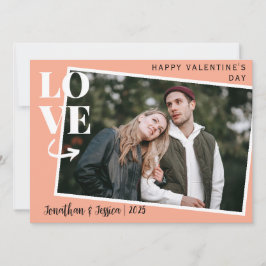 Tarjeta Festiva Elegante Día de San Valentín de la pareja romántic