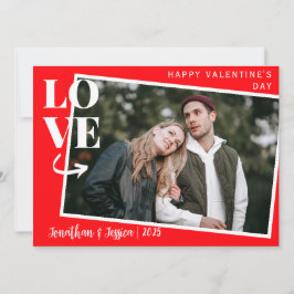 Tarjeta Festiva Elegante Día de San Valentín de la pareja romántic