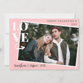 Tarjeta Festiva Elegante Día de San Valentín de la pareja romántic