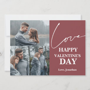 Tarjeta Festiva Elegante Día de San Valentín de Tipografía pareja
