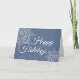 Tarjeta Festiva Elegante diseño de copos de nieve