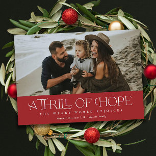Tarjeta Festiva Elegante emoción de esperanza   Navidades de fotog