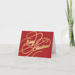 Tarjeta Festiva Elegante empresa de guiones de oro