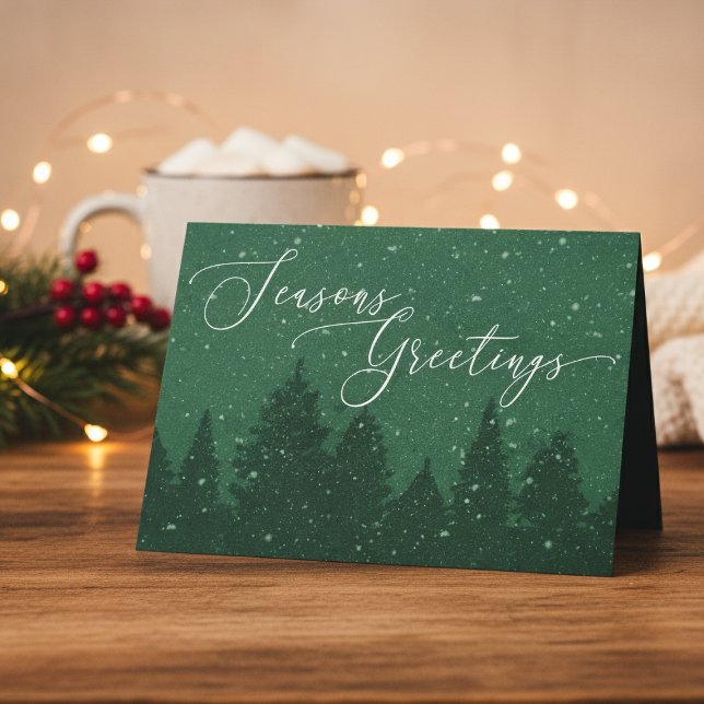 Tarjeta Festiva Elegante empresa de negocios vacaciones de inviern (Elegant Corporate Business Winter Holiday Cards)