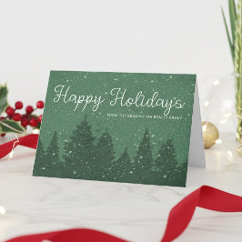 Tarjeta Festiva Elegante empresa de negocios vacaciones de inviern