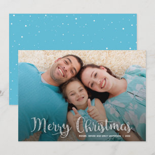 Tarjeta Festiva Elegante escritura navideña de merry
