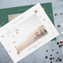 Elegante Estrella Verde Navidades Blancos Dos Foto