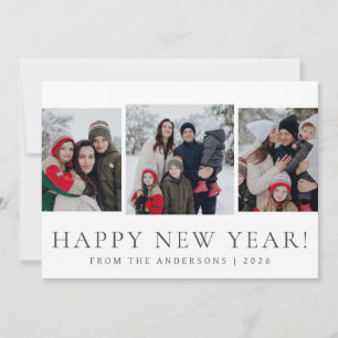 Tarjeta Festiva Elegante familia de Año Nuevo Feliz de Año Nuevo 3