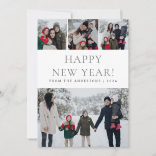 Tarjeta Festiva Elegante familia de Año Nuevo Feliz de Año Nuevo 4