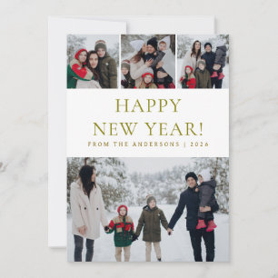 Tarjeta Festiva Elegante familia de Año Nuevo Feliz de Año Nuevo 4
