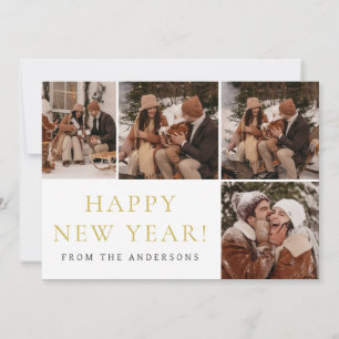 Tarjeta Festiva Elegante familia de Año Nuevo Feliz de Año Nuevo 4