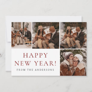Tarjeta Festiva Elegante familia de Año Nuevo Feliz de Año Nuevo 4