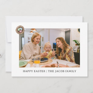 Tarjeta Festiva elegante familia de Bendición Moderna de Pascua Un