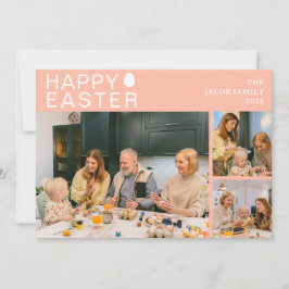 Tarjeta Festiva Elegante familia moderna de Bendición de Pascua 3 