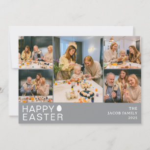 Tarjeta Festiva Elegante familia moderna de Bendición de Pascua Ci