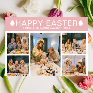 Tarjeta Festiva Elegante familia moderna de Bendición de Pascua Ci