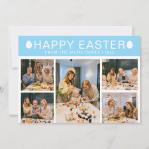Tarjeta Festiva Elegante familia moderna de Bendición de Pascua Ci