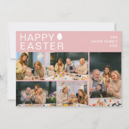 Tarjeta Festiva Elegante familia moderna de Bendición de Pascua Ci