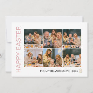 Tarjeta Festiva Elegante familia moderna de Bendición de Pascua Se