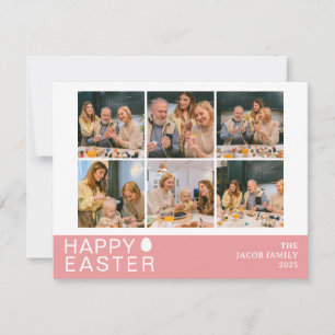 Tarjeta Festiva Elegante familia moderna de Bendición de Pascua Se