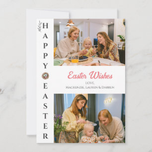 Tarjeta Festiva Elegante familia moderna de beneficencia de Pascua