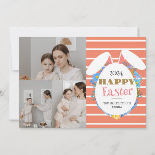 Tarjeta Festiva elegante familia moderna de Pascua tres collages d