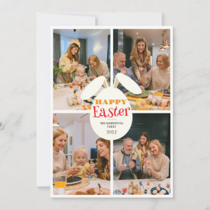 Tarjeta Festiva Elegante feliz familia de huevos de Pascua 4 foto