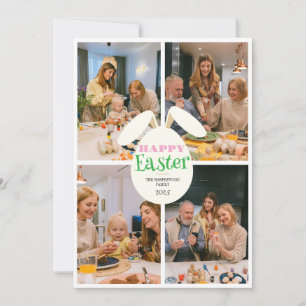 Tarjeta Festiva Elegante feliz familia de huevos de Pascua 4 foto