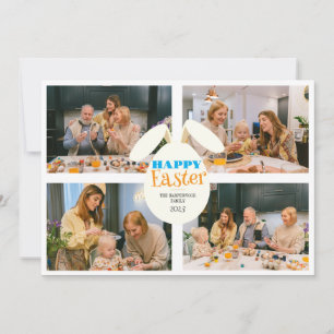 Tarjeta Festiva Elegante feliz familia de huevos de Pascua 4 foto