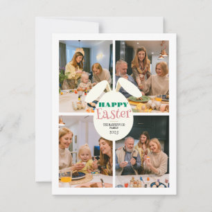 Tarjeta Festiva Elegante feliz familia de huevos de Pascua 4 foto