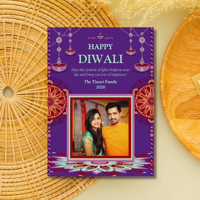 Tarjeta Festiva Elegante Festival de Luces de Mandala Diwali (Subido por el creador)