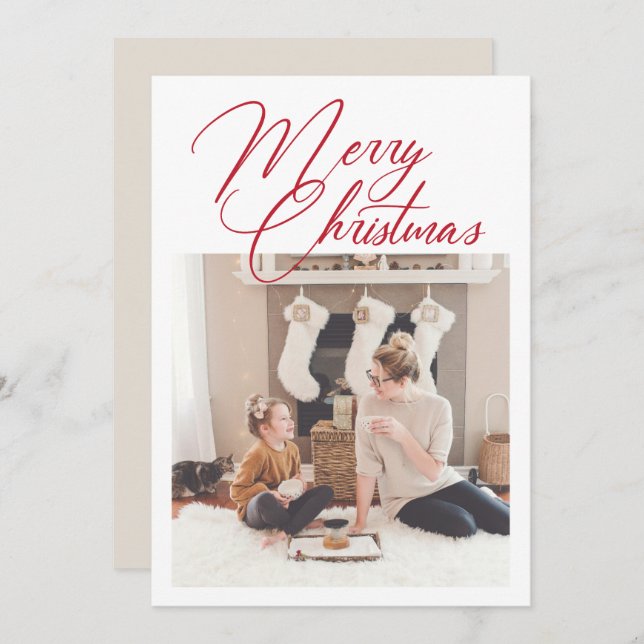 Tarjeta Festiva Elegante festividad familiar (Anverso / Reverso)